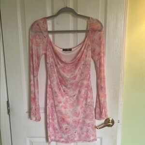 Pretty Little Thing Pink Floral Dress